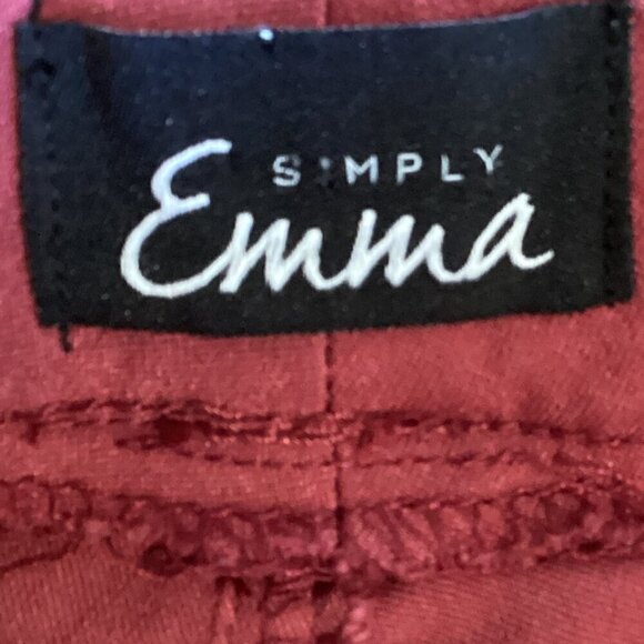 Simply Emma Stretch Pants Plus Sz 18W Burgundy Red #94M - Picture 5 of 7